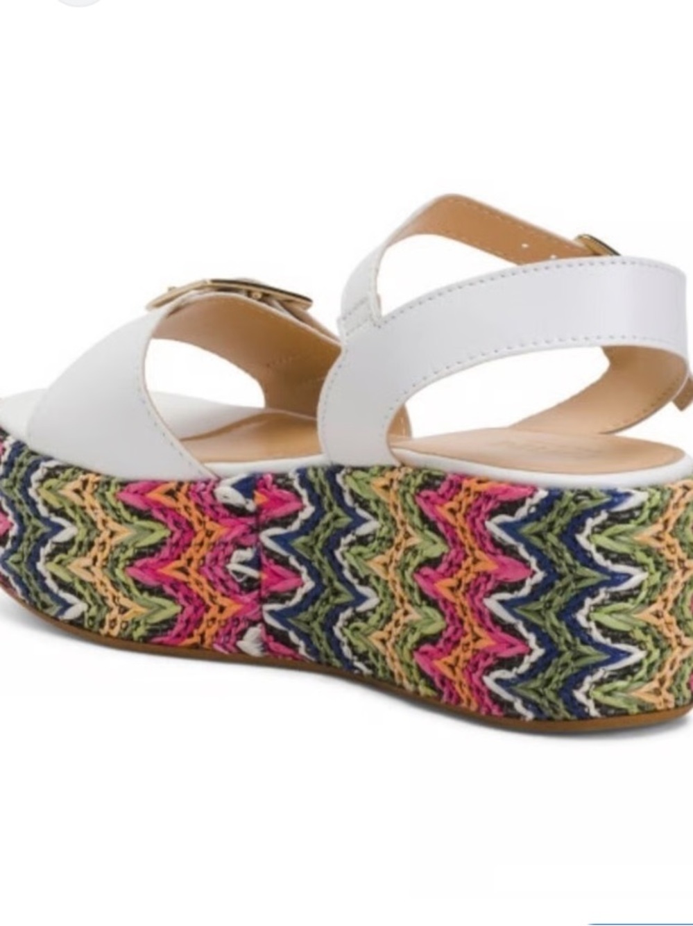 White leather multicolored sandals by LOTTINI